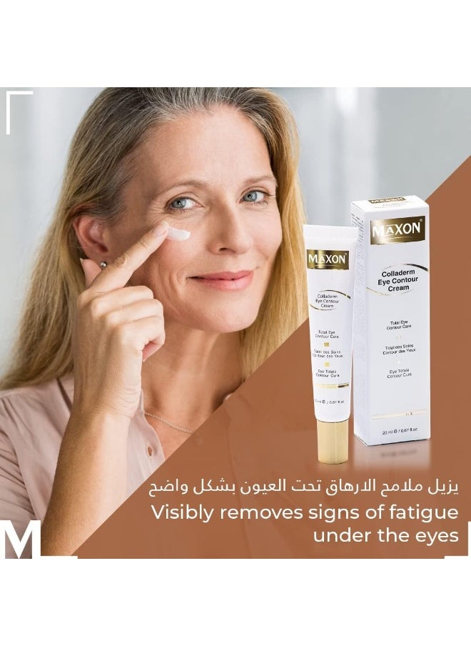 MAX-ON Max-on Colladerm Eye Repair Cream | Under Eye Cream for Dark Circles and Puffiness Delicate Skin Under Eye Area with Caffeine and Hesperidin | Fragrance Free | 0.67Oz, 20 ML  - Image 5