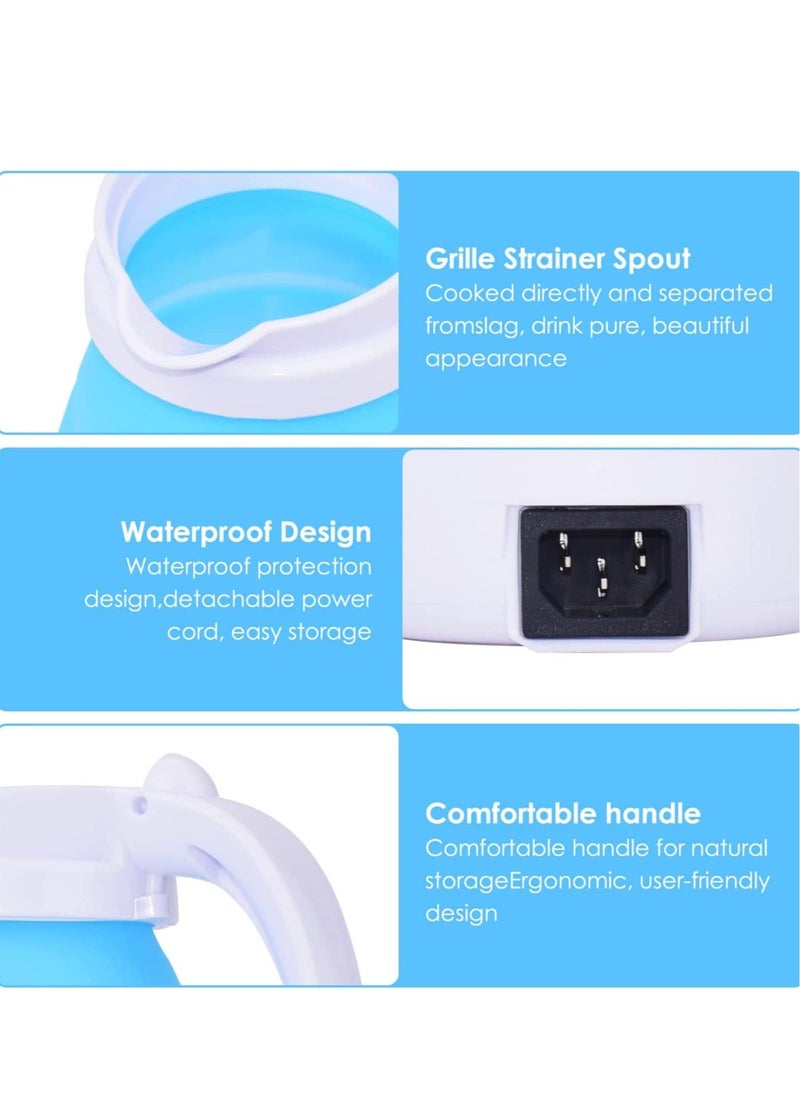 ELTRAZONE Travel Portable Foldable Electric Kettle Collapsible Water Boiler For Coffee Tea Fast Water Boiling 110V-220V 600ML Small Electric Kettle Travel Folding Water Boiler Portable Silicone Household - Image 4