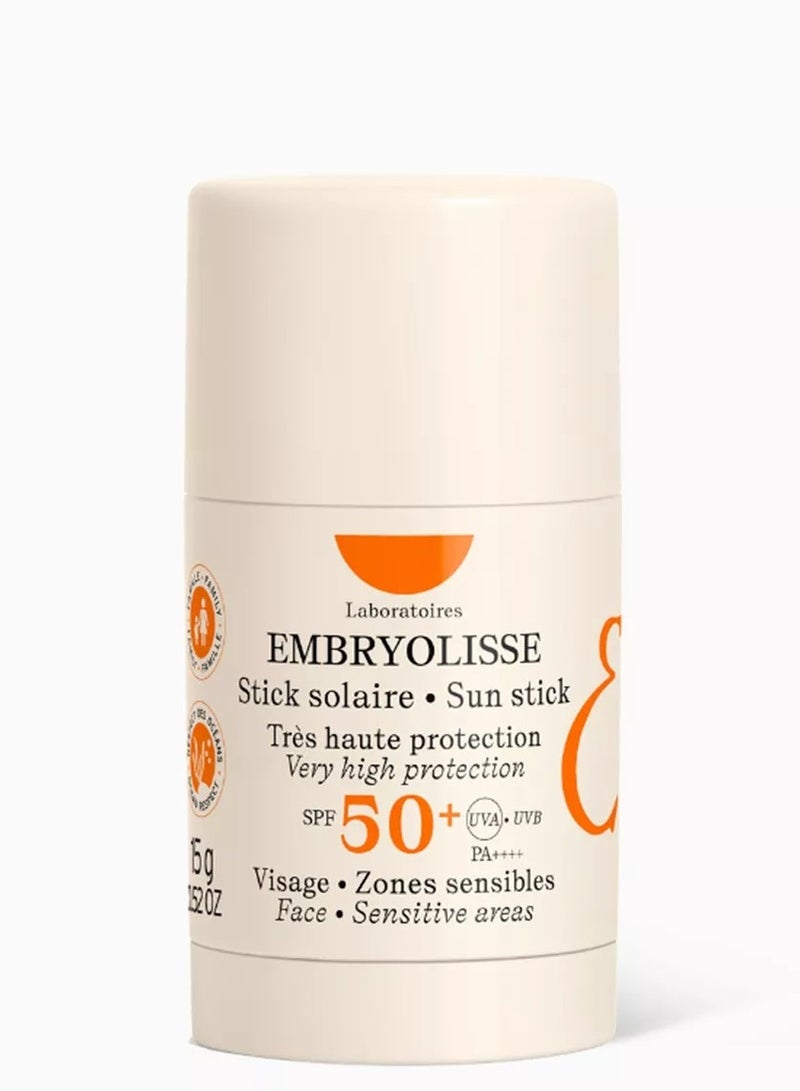Embryolisse Sun Stick Very High Protection SPF 50 plus UVA UVB for Face and Sensitive Areas 15gram