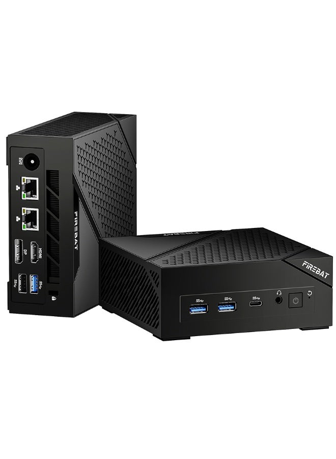 FIREBAT AM02 Mini PC AMD Ryzen 5 6600H, 16GB DDR5/LPDDR5 512GB SSD, WiFi 6, Dual LAN, HDMI 2.0 & DP 1.4, Triple Display Compact Desktop Computer for Business & Home - Image 1