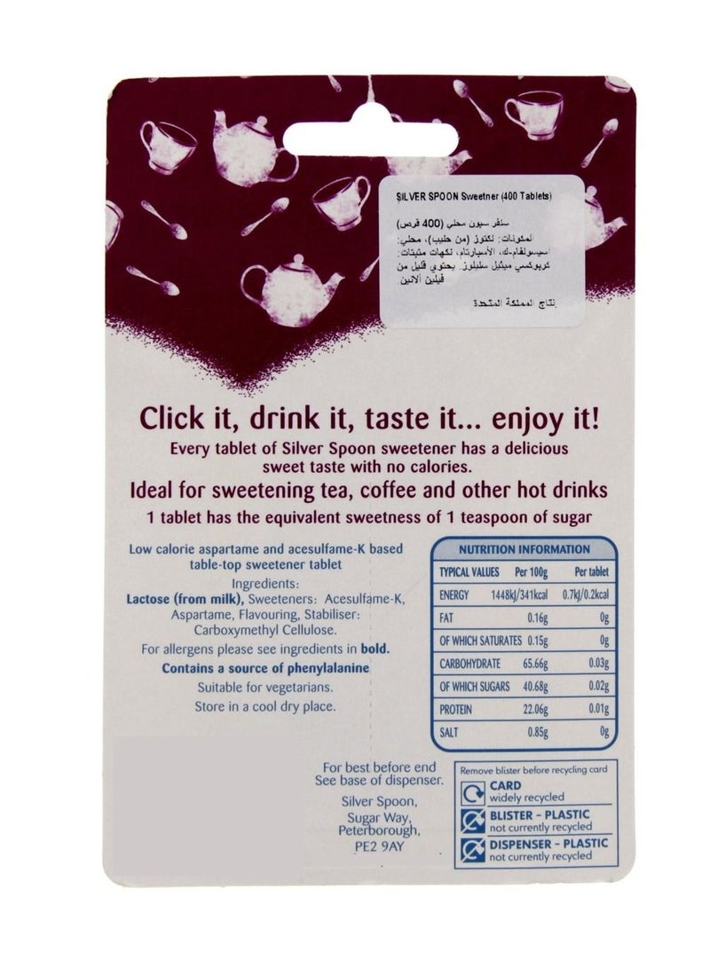 Silver Spoon Zero Calorie Sweetener 400 Tablets - Image 2