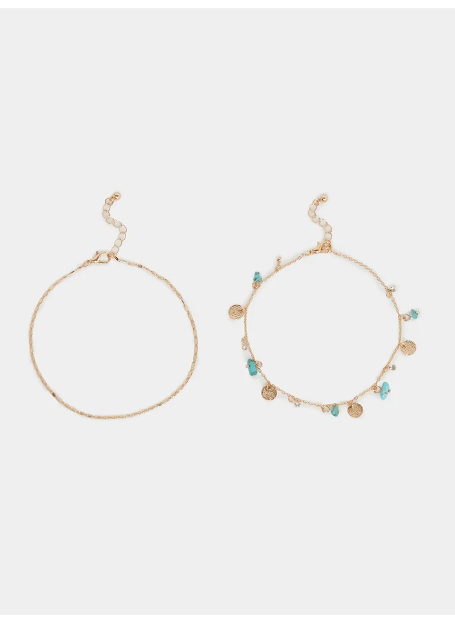 ستايلي Styli Anklet Set for Casual Occasions