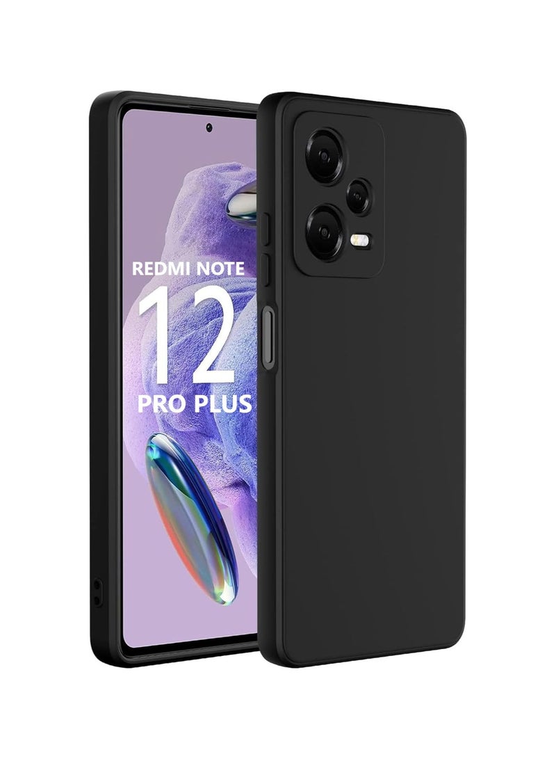 Protective Cover For Redmi Note 12 Pro Plus , Slim Fit Soft Back TPU Case Flexible Silicone Cover Compatible For Redmi Note 12 Pro Plus - Black
