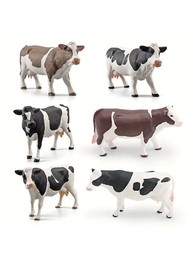 Simmental Black White Cattle Model 1108cow Farm Animal Ranch Ornament - Image 2