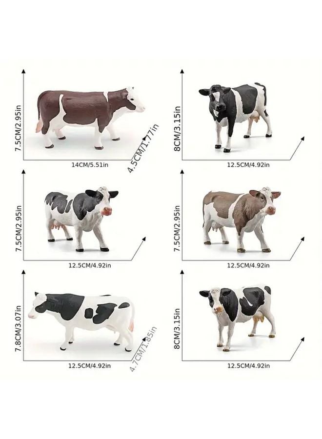 Simmental Black White Cattle Model 1108cow Farm Animal Ranch Ornament - Image 3