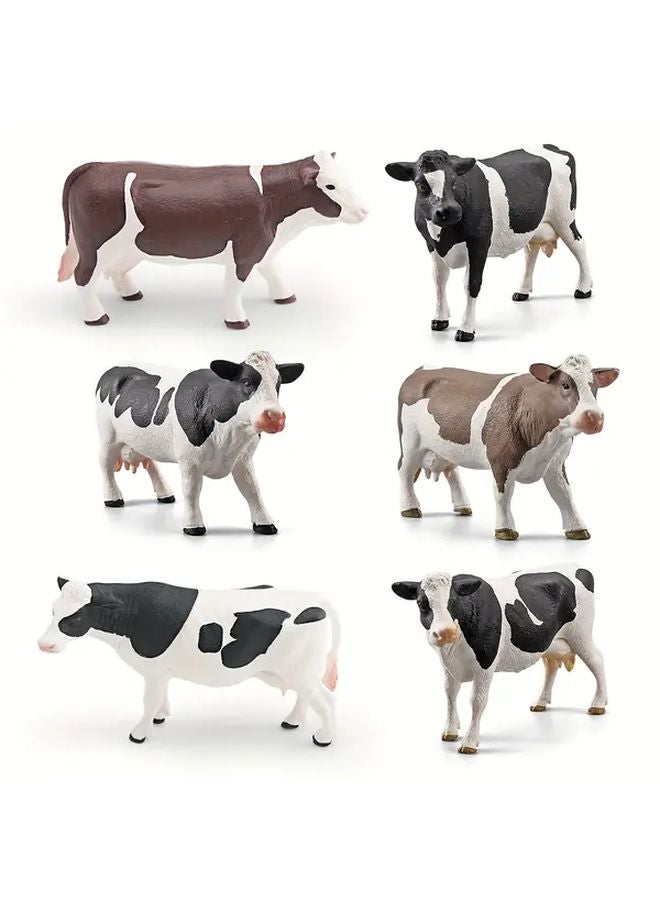Simmental Black White Cattle Model 1108cow Farm Animal Ranch Ornament - Image 5