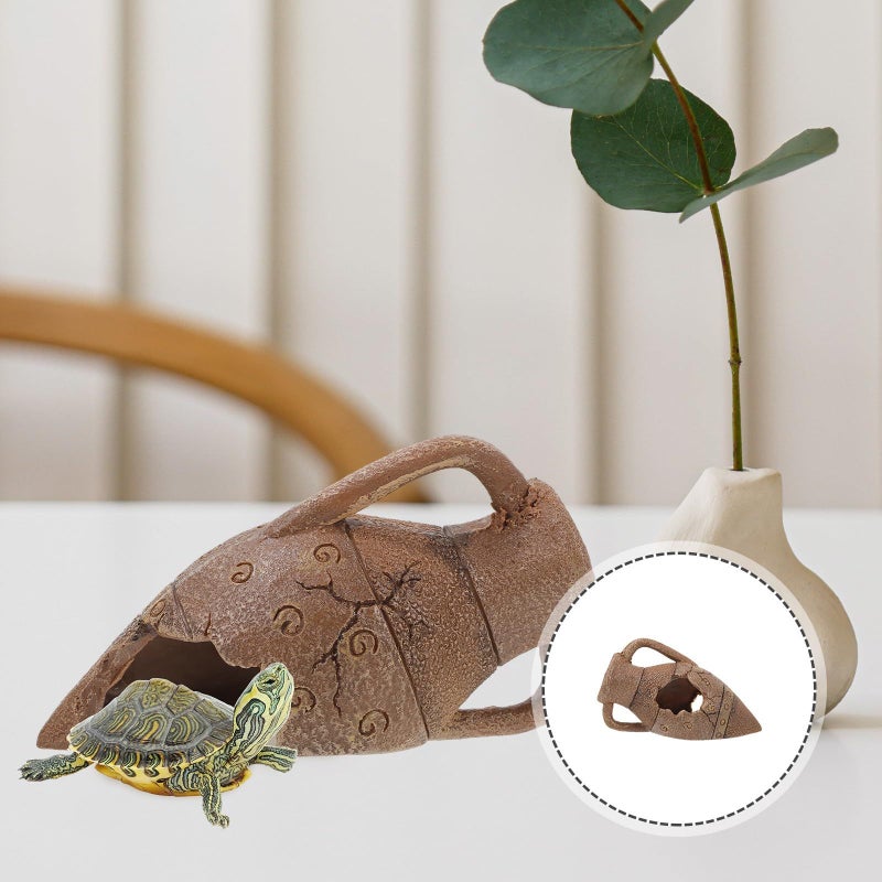 KALLORY Reptile Shelter Snake Cave Resin Bark Reptile Hideaway For Lizard Terrariums - Image 5