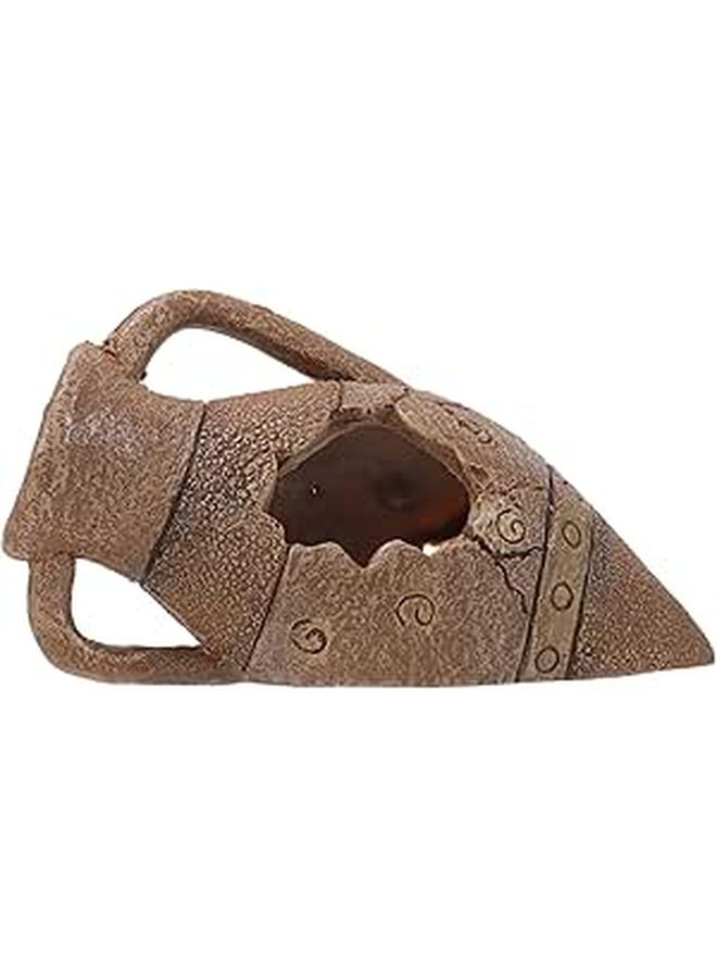 KALLORY Reptile Shelter Snake Cave Resin Bark Reptile Hideaway For Lizard Terrariums - Image 1