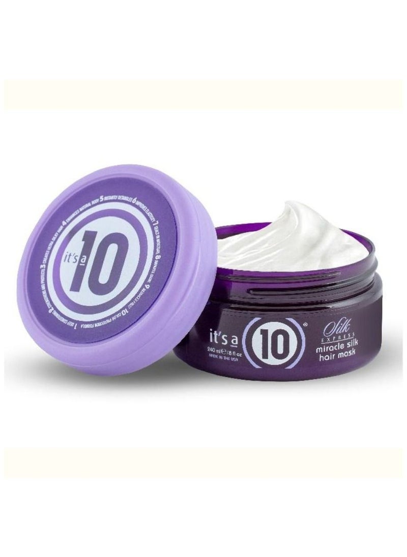 It's a 10 Silk Express Miracle Silk Hair Mask Deep Conditioner, Hair Texture, Vitality, Mask Benefits, Quick Results in 5 Minutes, Hair Repair and Strengthening  - Image 2