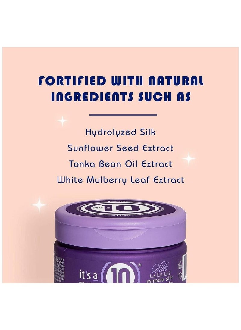 It's a 10 Silk Express Miracle Silk Hair Mask Deep Conditioner, Hair Texture, Vitality, Mask Benefits, Quick Results in 5 Minutes, Hair Repair and Strengthening  - Image 3