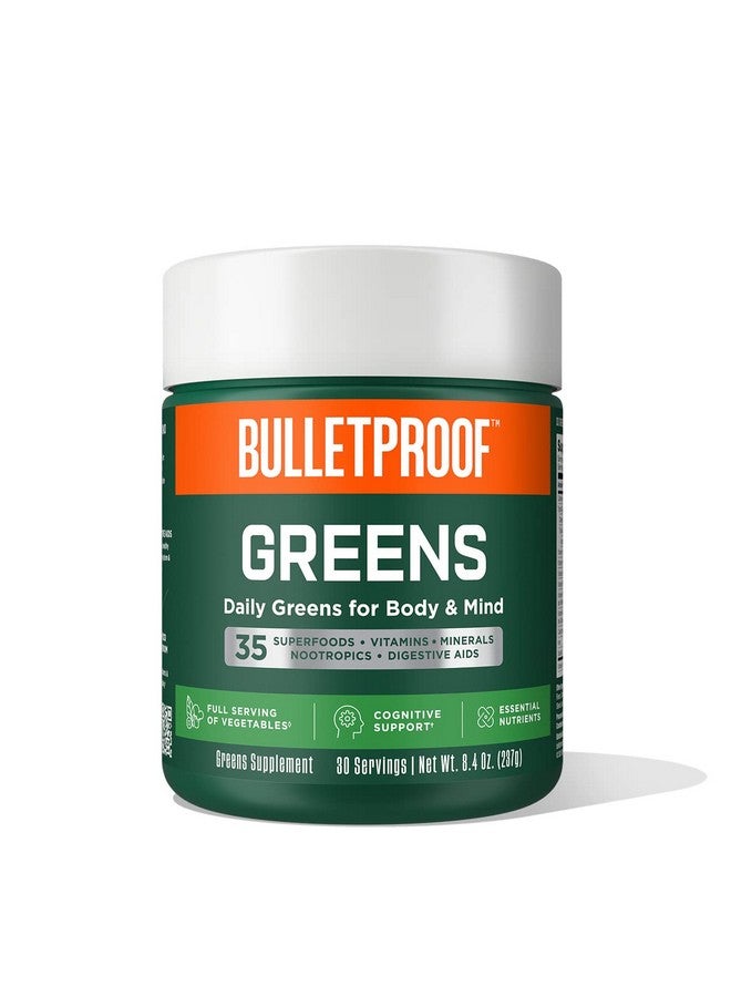 بوليت بروف خضراوات مضادة للرصاص، 8.4 أونصة، مسحوق خضراوات يومي مع أطعمة خارقة ومنشطات ذهنية، حصة كاملة من الخضراوات والعناصر الغذائية الأساسية - Image 1