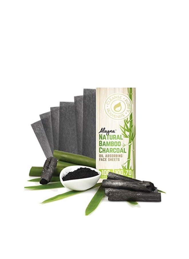 alayna tm Oil Blotting Sheets for Face Natural Bamboo Charcoal Blotting Paper for Oily Skin Oil Absorbing Tissues Beauty Blotters Remove Excess Shine Organic Blot Papers For Make UpFacial & Skin Care 3 Pack  - Image 2