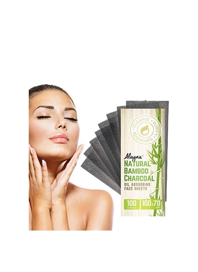 alayna tm Oil Blotting Sheets for Face Natural Bamboo Charcoal Blotting Paper for Oily Skin Oil Absorbing Tissues Beauty Blotters Remove Excess Shine Organic Blot Papers For Make UpFacial & Skin Care 3 Pack  - Image 3