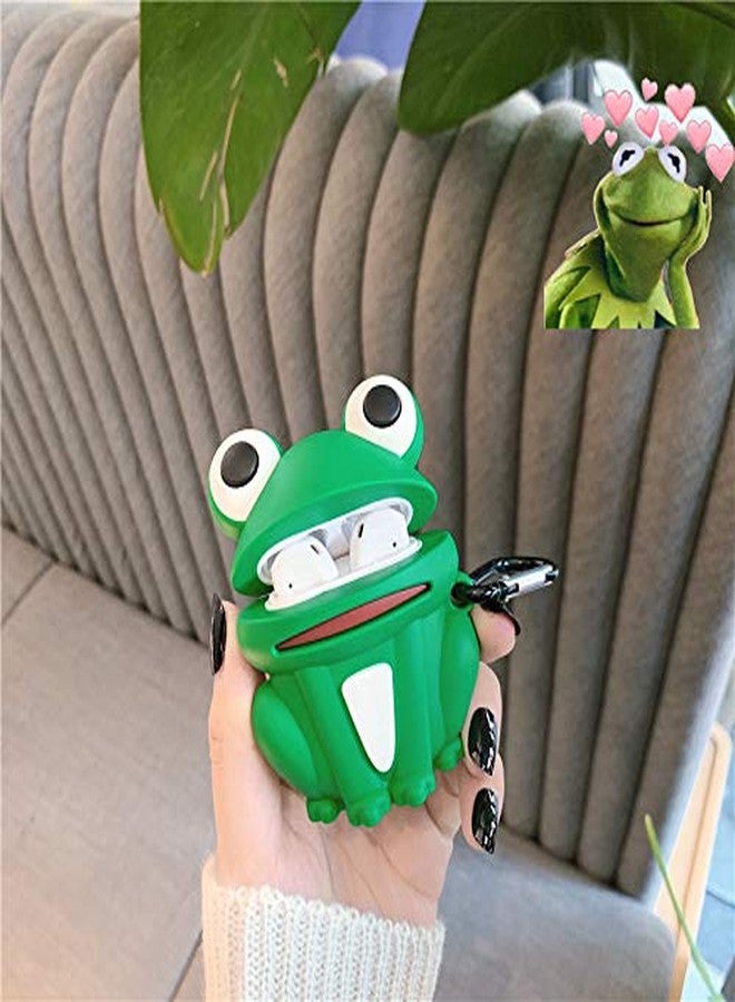 JCSMARTEC Cute Case Compatible for Airpods Pro 2nd Generation, Funny Frog Kawaii Cats Paw Animal Silicone Cover with Keychain (Frog) - Image 2
