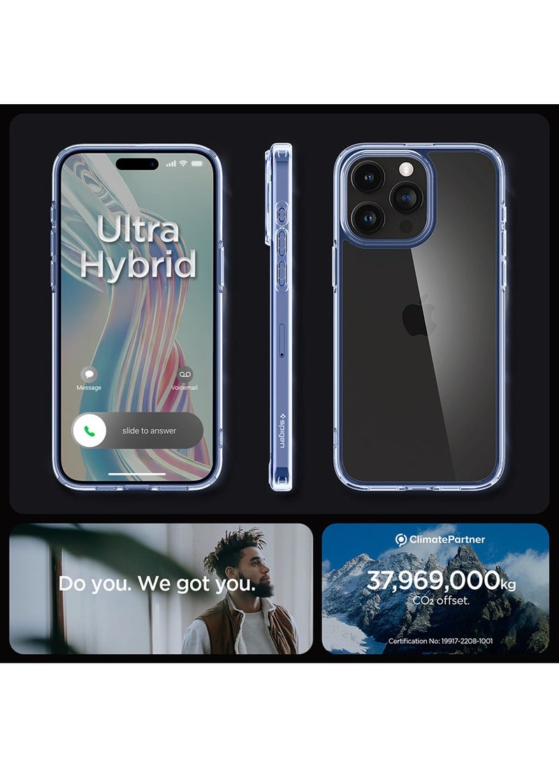 Spigen - غطاء حماية Ultra Hybrid لهاتف iPhone 15 Pro MAX - كريستال سماوي - Image 1