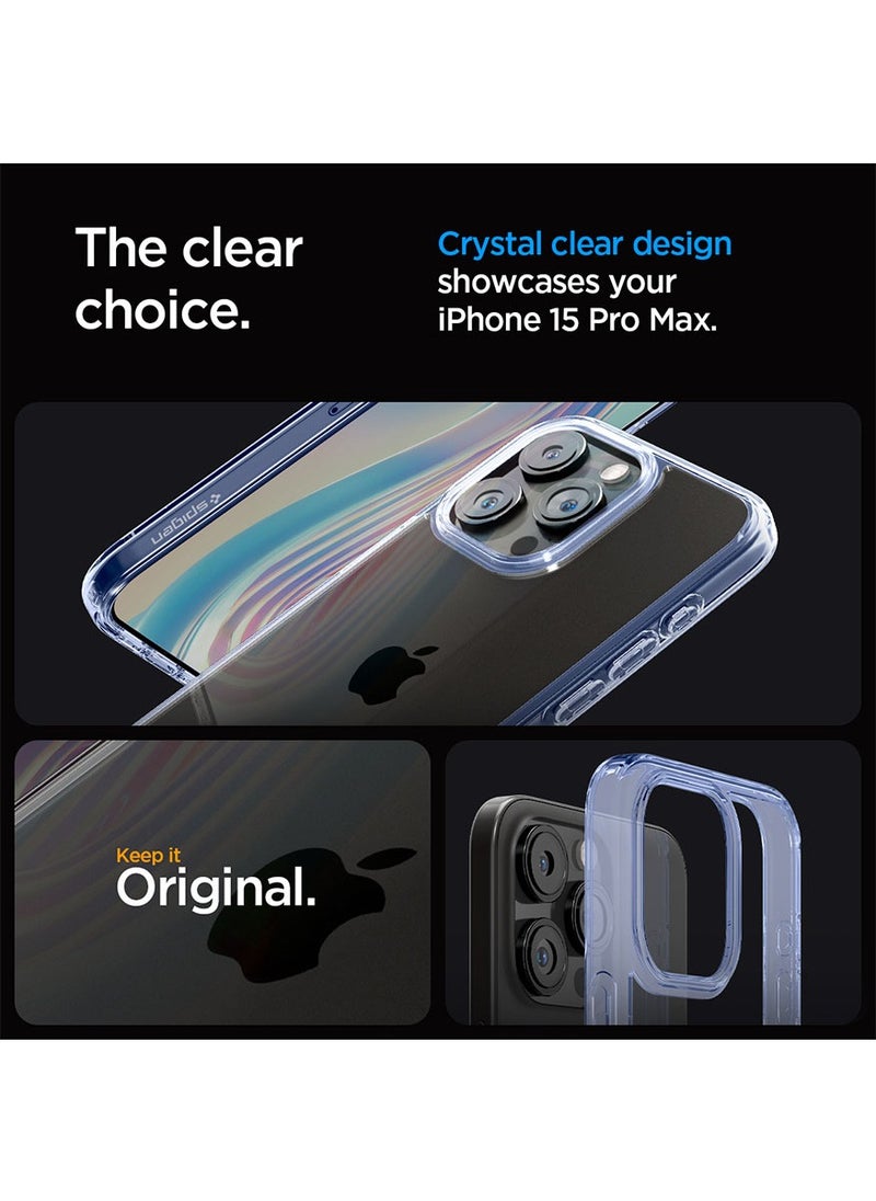 Spigen - غطاء حماية Ultra Hybrid لهاتف iPhone 15 Pro MAX - كريستال سماوي - Image 1