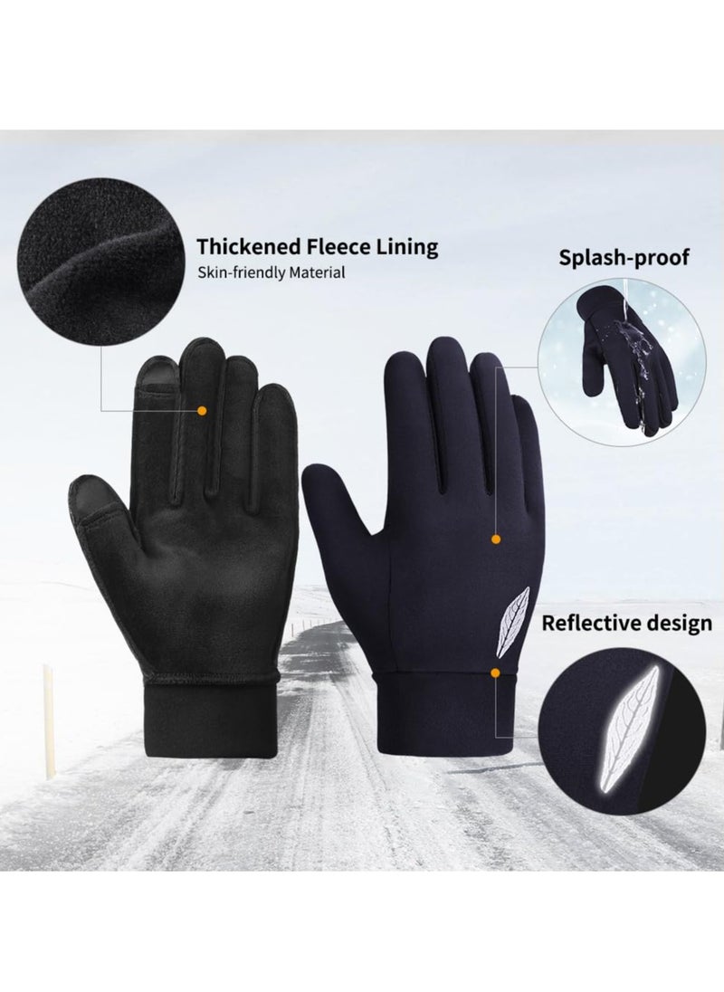 SYOSI Kids Winter Touch Screen Gloves, Reflective Warm Cycling Gloves for Cold Weather, Outdoor Sports Mittens for Boys and Girls 8-10, Waterproof and Suitable for Biking, Running, Skiing, Black  - Image 5