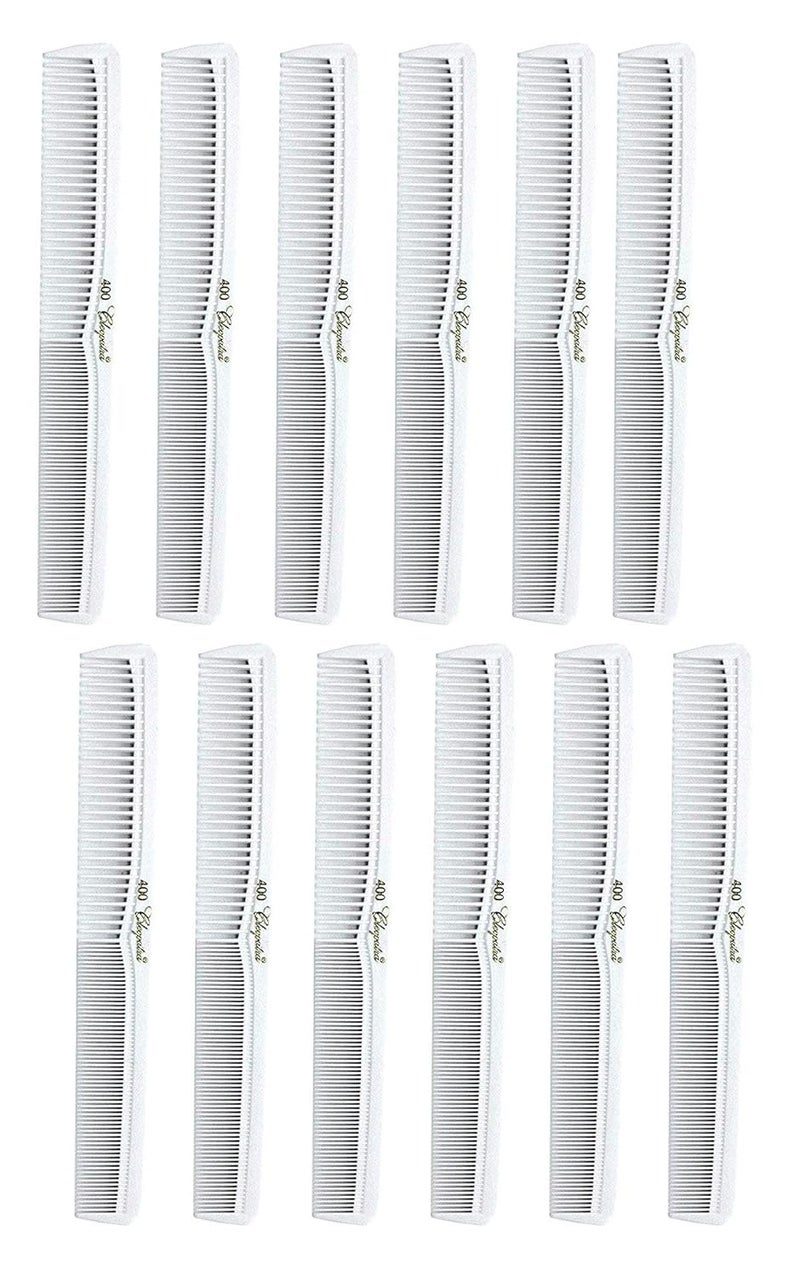 Krest 7 inch All Purpose Hair Comb Hair Cutting Combs Barbers  Hairstylist Combs White 12 Combs
