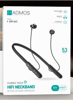Admos Wireless Digital Display In Ear Earphone Wireless In Ear Neckband with Up To 80 Hours of Playtime And Bluetooth  - Image 1