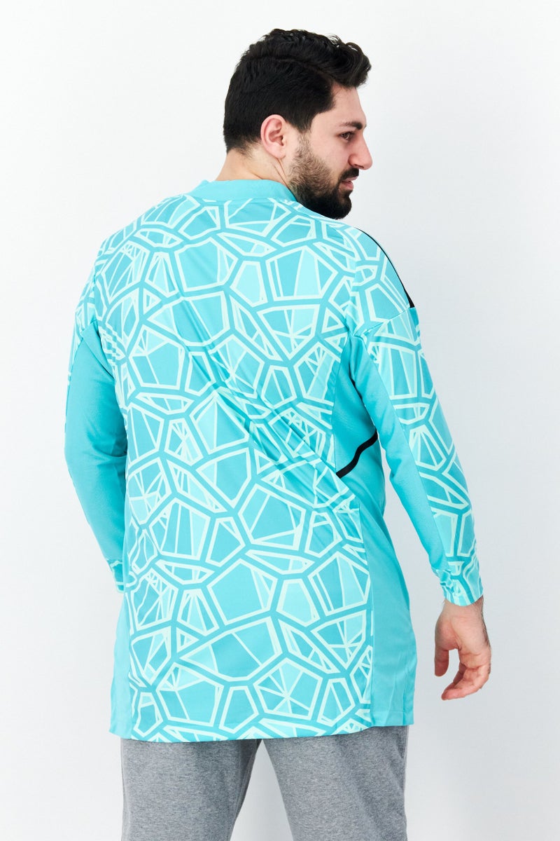 Adidas قميص كرة قدم رجالي بأكمام طويلة مناسب للرياضة، فيروزي - Image 2