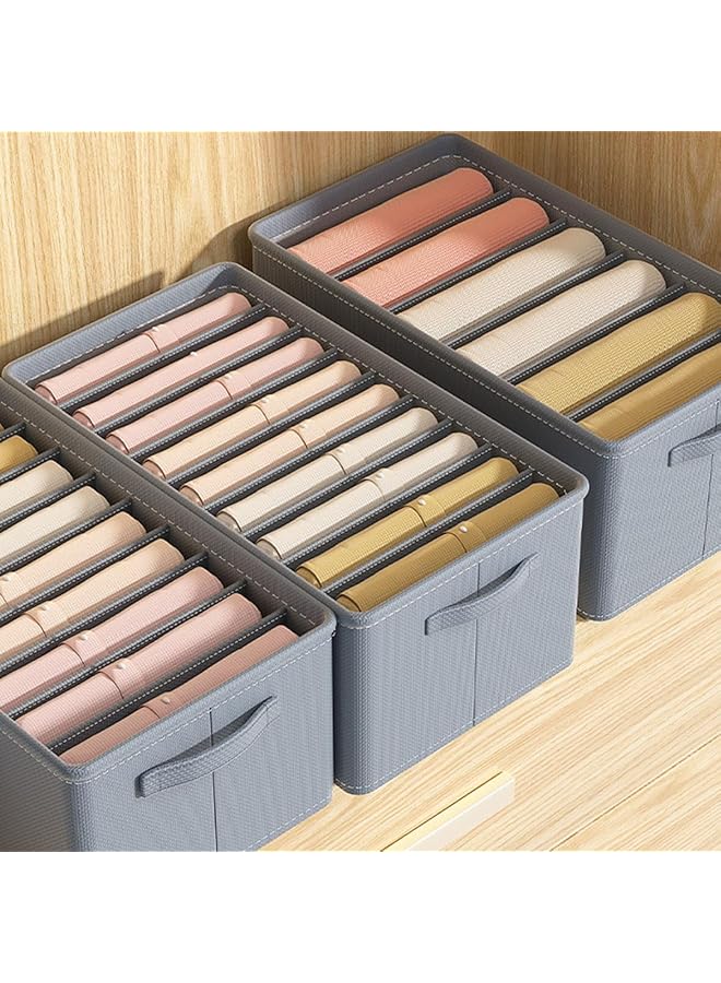 erorex 3 Pack Wardrobe Clothes Organizer Foldable Closet Organizer Stackable Fabric Drawer Organizers Dividers With Handles For Organizing Clothes Jeans Pants Sweaters Dresses - Image 2