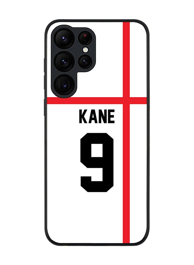 Stylizedd Rugged Black edge case for Samsung Galaxy S22 Ultra 5G Slim fit Soft Case Flexible Rubber Edges Anti Drop TPU Gel Thin Cover - Football Team - England Player Name - Kane - Image 1