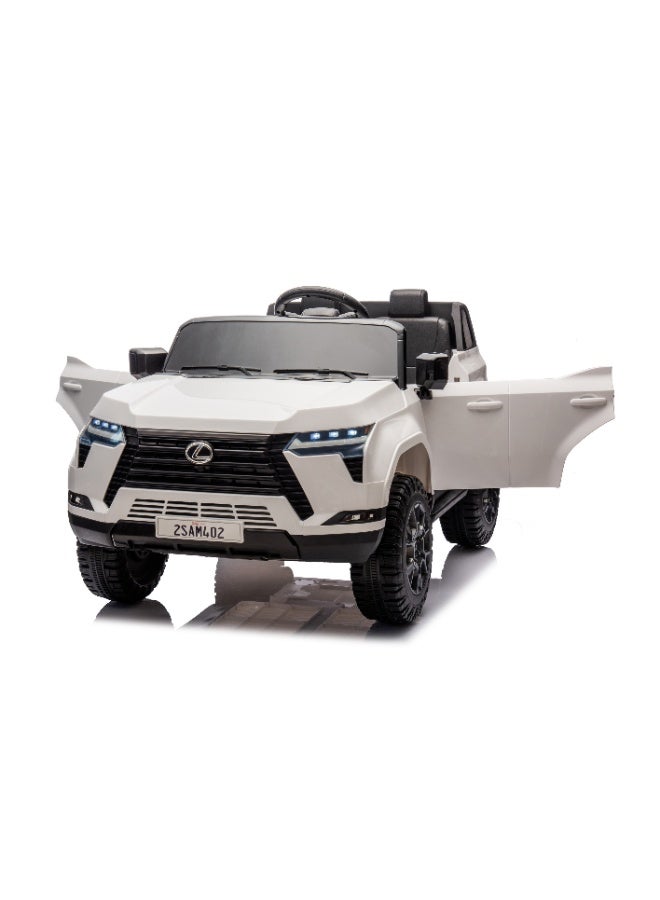 Lexus LB 4002EL Battery Operated Kids Ride-On Vehicle with, EVA Wheels, Music, LED Lights, Seat Belt, Sit and Drive Car for Boys & Girls Ages 2-6 Years - White - Image 2