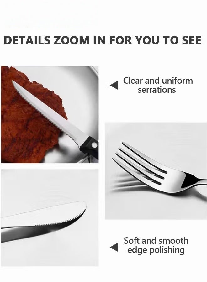 Camping Silverware Kit,10-piece Kitchen Silverware Kit With Portable Storage Bag,2 Person Stainless Steel Dinnerware Set For Camp Kitchen BBQ - Image 5
