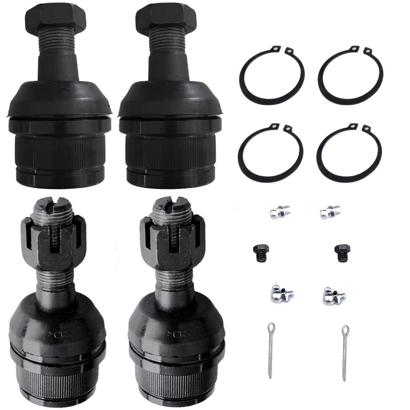 KFVF 4pc Upper Lower Ball Joint Kit K80026 K8195 for Ford Bronco 8096 F150 8096 4WD F250 8096 4WD for Ford F350 8081 4WD Front Ball Joint for Dodge Ram 2500 9499 4WD