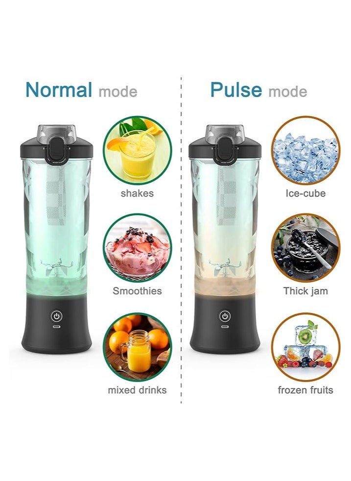 Admos - USB Rechargeable On the Go Portable Blender for Shakes and Smoothies with 600ml Stainless Steel 6 Blades - Image 1
