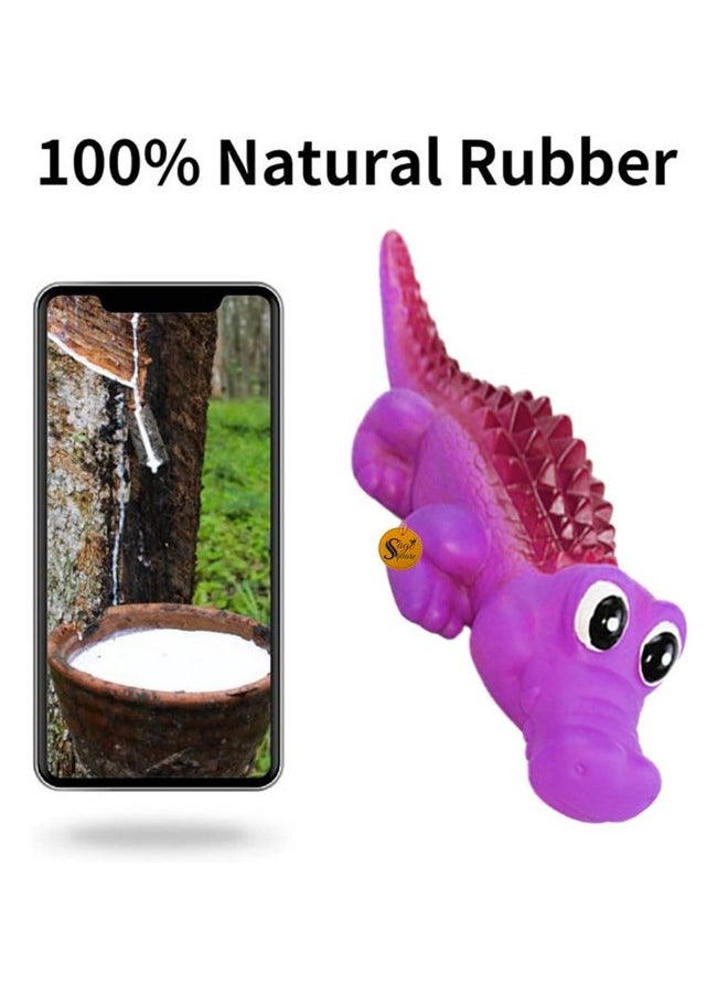 Sage Square Sage Square Durable, Interactive Dog Squeaky Crocodile Toy with Built-in Squeaker for Tugging, Fetching and Cleaning Teeth. Suitable, Keeps Dogs Happy (Random Colour)  - Image 2