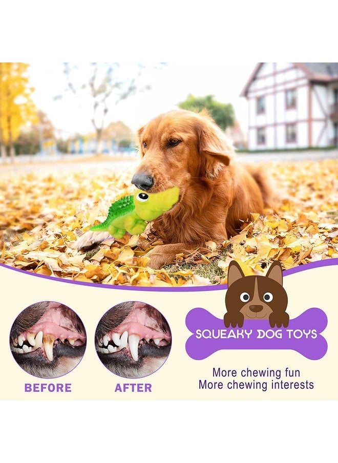 Sage Square Sage Square Durable, Interactive Dog Squeaky Crocodile Toy with Built-in Squeaker for Tugging, Fetching and Cleaning Teeth. Suitable, Keeps Dogs Happy (Random Colour)  - Image 3