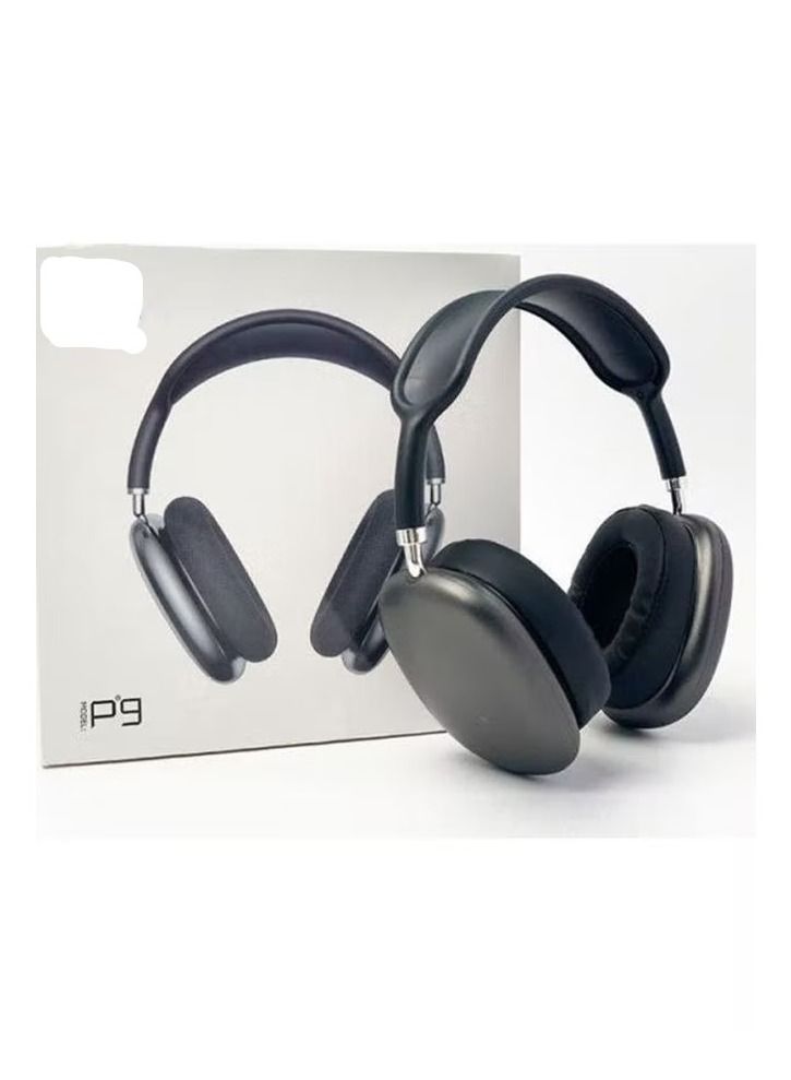 P9 Bluetooth Wireless Headset Over-Ear Headphone With Mic Black/Silver - Image 2