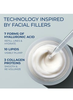 RoC RoC Hydration+ Hyaluronic Acid Moisturizer Face Cream, Hydrating, Smoothing, Fragrance Free Formula with Collagen Proteins (1.7 Ounces) with Retinol Eye Cream Packette  - Image 3