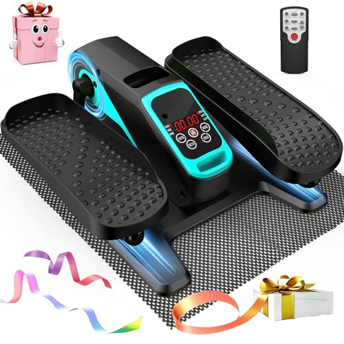 VIVURN018 Under Desk Elliptical 12 Speed 5 Modes Mini Motorized Leg Exerciser While Sitting for Seniors As Seen on TV with NonSlip Mat Quiet Portable Electric Pedal Exerciser for Home and Office - Image 1