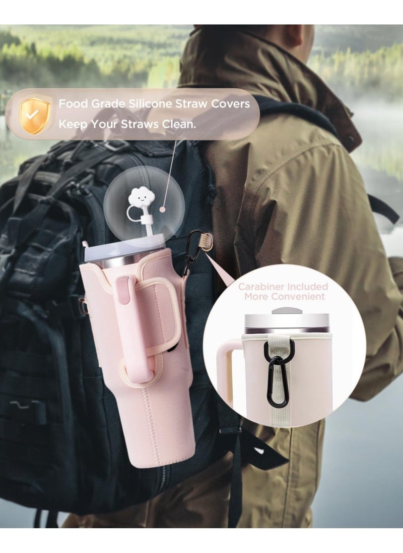 Water Bottle Carrier Bag with Phone Pocket for Stanley 40oz Tumbler Neoprene Water Bottle Holder Pouch with Adjustable Strap Bollus with Carabiner for Stanley Cup Accessories - pzsku/ZC07381423B6810044654Z/45/_/1732849785/d68c97b3-7b32-4366-a223-db53fad50660