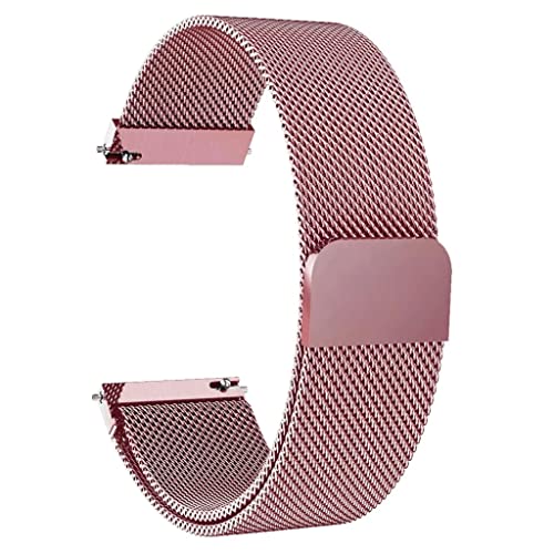 T TECLUSIVE Luxury Magnetic Loop Metal Chain Strap Compatible for Amazfit Watch | Adjustable Magnetic Band (GTS 3, 2e, 2, 2 Mini, Neo, Bip U Pro, Bip S Lite, Rose Gold) - Image 1