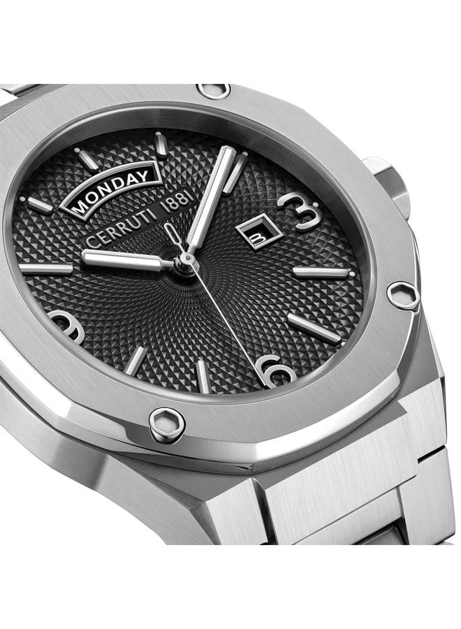 CERRUTI 1881 Black Men's Razzuolo 41mm Black Dial Stainless Steel Bracelet Analog Watch For Men for Men | Best Price UAE