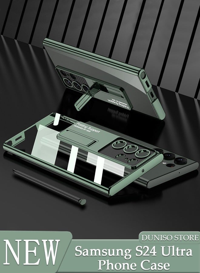 DUNISO Samsung Galaxy S24 Ultra Case, S24 Ultra Slim Stand Case, Galaxy S24 Ultra Case Supports Wireless Charging [Adjustable Stand, Anti-Drop, Anti-Fingerprint, All-Around Protection] - Image 1