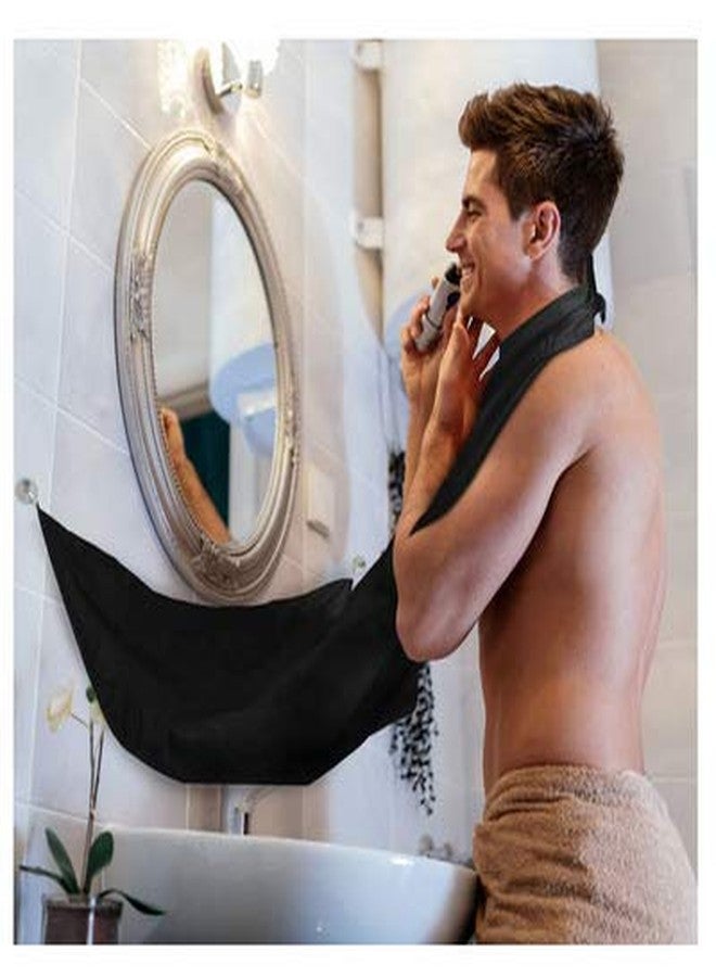 Osking Beard Hair Catcher for Shaving - Beard Trimming Apron & Beard Clippings Catcher (Black Apron) - Image 5
