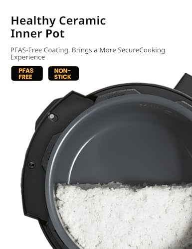 Comfee' COMFEE’ Pressure Cooker 6 Quart with 13 Cooking Functions, Olla de Presion Non-Stick Pot Yogurt Maker Rice Cooker Slow Cooker Sauté Steamer, Healthy Ceramic Inner Pot - Image 4