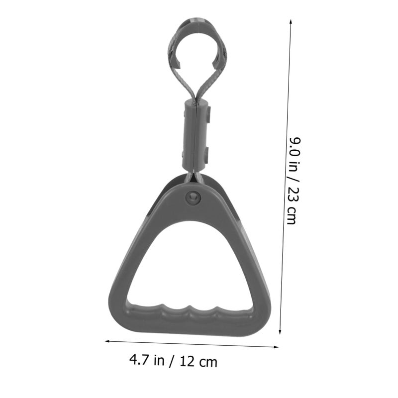 Gray Triangle Subway Handle Ring Sturdy Portable Support Grip for Elderly Safety Easy Install - Image 3
