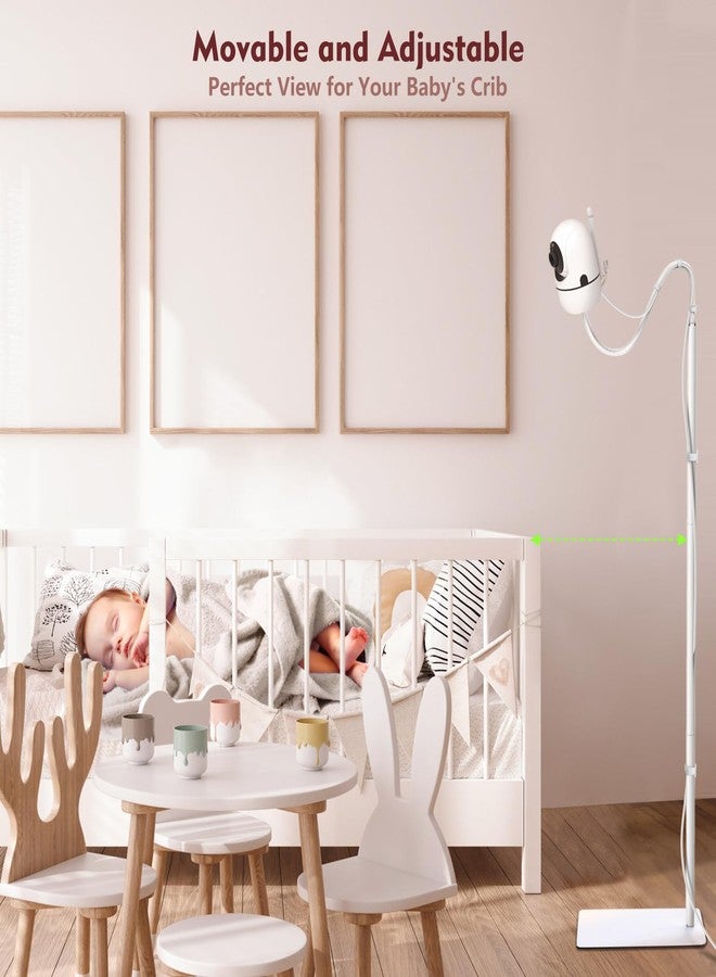 CaGuan Baby Monitor Floor Stand Compatible with HelloBaby, Nanit Pro, Infant Optics, Babysense, Owlet, Baby, Bonoch, Adjustable Height from 37.4-69, Universal Baby Camera Stand Mount, Safety for Nursery - Image 5