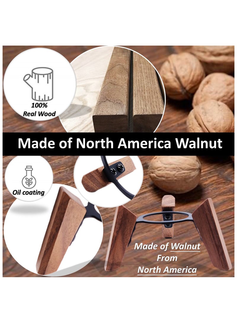 Real Wood Stand for HomePod Mini-Mid-Century Modern Style Wooden Dock, Wooden Holder Tripod with Metal Frame,Safe Stable Mount with Anti-Slip Silicone pad Protects Home pod Mini Speaker Well - Image 3