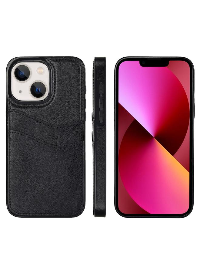 Zaboon Case For iPhone 13 Litchi Leather Skin Card Slots Phone Case - Image 1