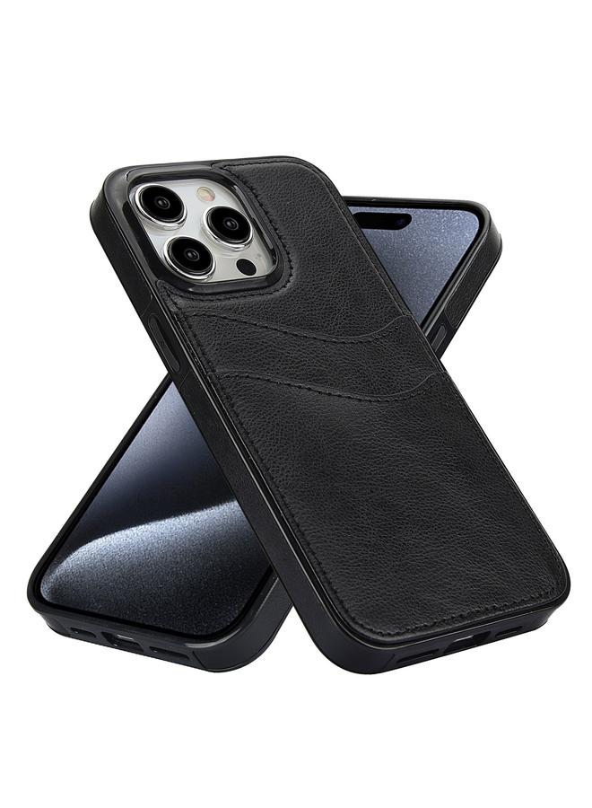 Zaboon Case For iPhone 13 Litchi Leather Skin Card Slots Phone Case - Image 2