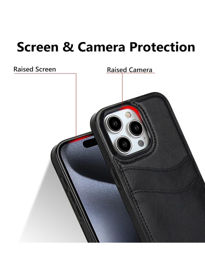 Zaboon Case For iPhone 13 Litchi Leather Skin Card Slots Phone Case - Image 5