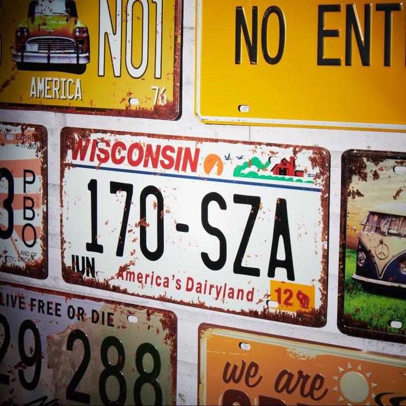 Eazywagon Wisconsin 170 SZA Multipurpose Metal Signs - License Wall Plate, Decorative Car Tag - Ideal for Cafe, Restaurant, Shop, Home, Hotel, Club, Office, Living Area - Image 2