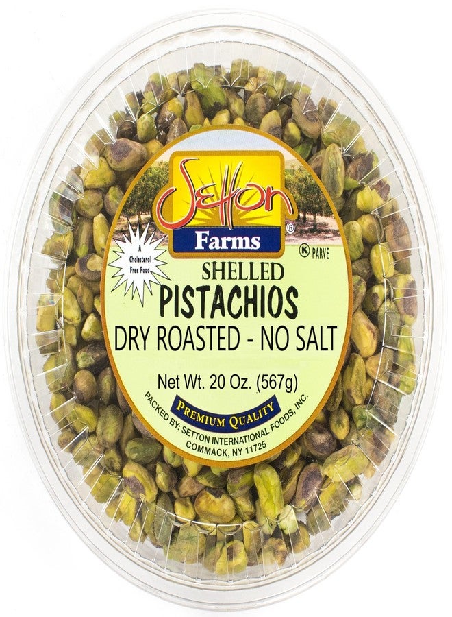 Setton Farms Shelled Pistachio Kernels, Dry Roasted No Salt, 20 Ounce (No Shells, Unsalted) (Also perfect for making Dubai Chocolate) - Image 1