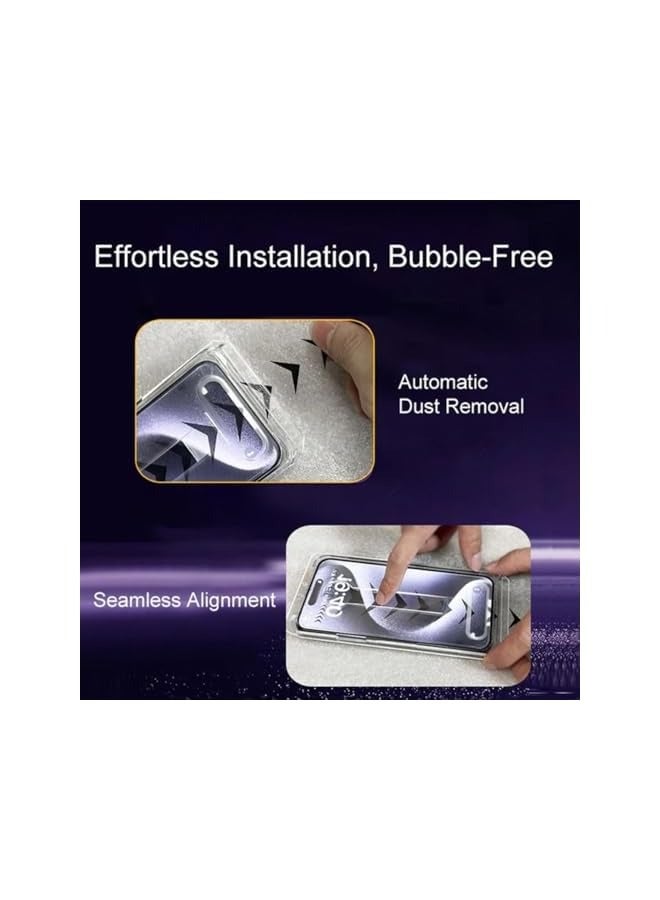 بروماس فيلم مقسى للغرفة النظيفة من الحرير، فيلم زجاجي مقسى عالي الدقة مضاد للزقزقة، واقي شاشة للخصوصية لهاتف iPhone 16/15/14/13/12 Pro Max/Plus (قطعتان/إصدار الخصوصية) - Image 5